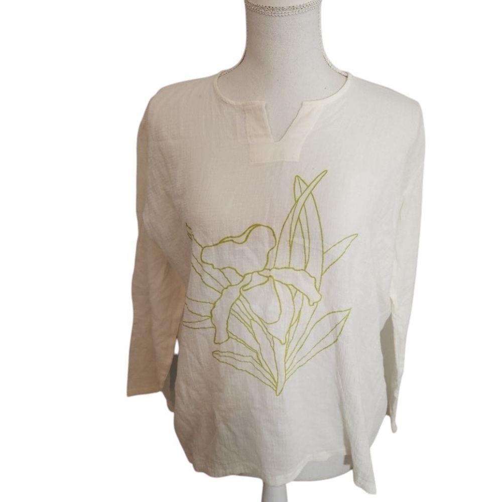 Rak Off-White V-Neck Full Sleeve Top XL - From Thailand